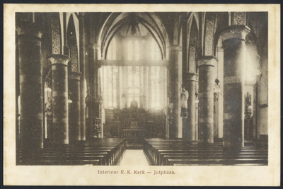 17462 Interieur van de St. Nicolaaskerk (Utrechtsestraatweg 7) te Jutphaas.N.B. Jutphaas is in 1971 opgenomen in de ...